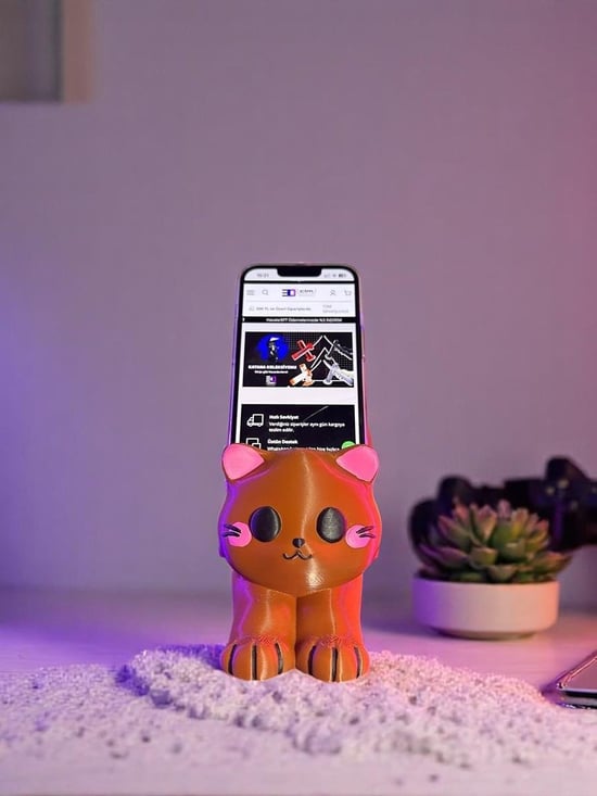 Pati Telefon ve Konsol Tutucu Kahverengi